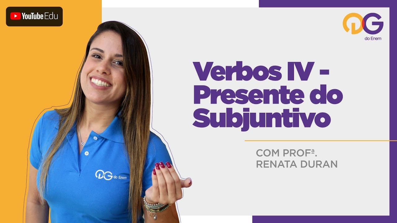 Thumbnail: Verbos IV - Presente do Subjuntivo - Espanhol com a Prof. Renata Duran