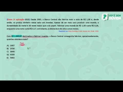 Thumbnail da aula: CONJUNTOS NUMÉRICOS - ENEM 2ª APLICAÇÃO 2010