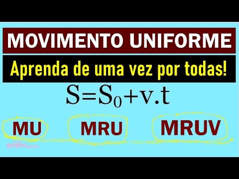 Thumbnail da aula: MOVIMENTO UNIFORME | Resumo de Física para o Enem