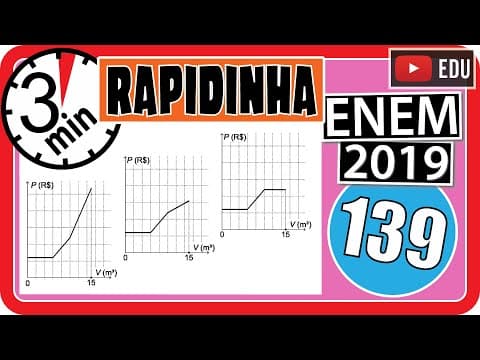 Thumbnail da aula: 🏃[ENEM 2019] 139 📘 INTERPRETAÇÃO DE GRÁFICOS Uma empresa presta serviço de abastecimento de água