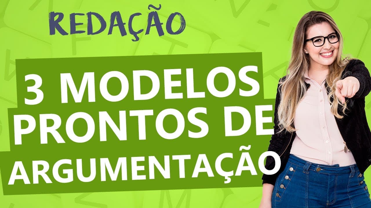 Thumbnail: 3 MODELOS PRONTOS PARA DESENVOLVIMENTO DA REDAÇÃO - Aula 8 - Profa. Pamba - Redação