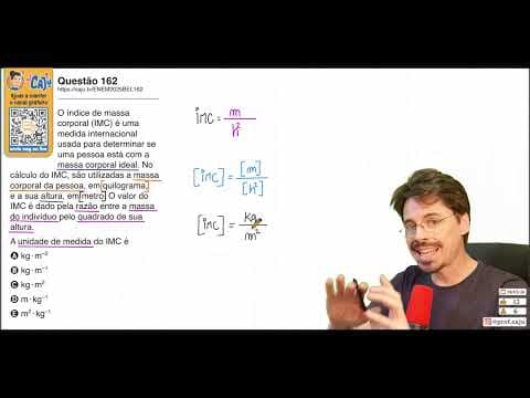 Thumbnail da aula: [ENEM 2025 Belém] 162 📘 ANÁLISE DIMENSIONAL O índice de massa corporal (IMC) é uma medida
