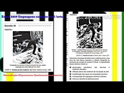 Thumbnail da aula: Questão 36 Enem 2019 linguagens caderno azul/artes