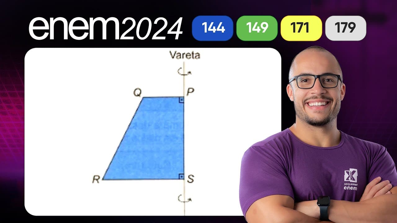 Thumbnail: Questão 144 - Caderno Azul | Geometria Espacial | MATEMÁTICA ENEM 2024