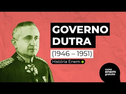 Thumbnail da aula: GOVERNO DUTRA (1946 – 1951) | Resumo de História do Brasil para o Enem. Prof Felipe de Oliveira
