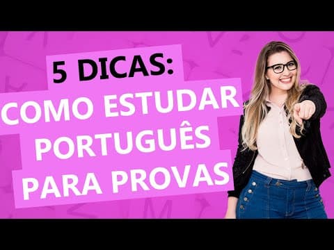 Thumbnail da aula: COMO ESTUDAR LÍNGUA PORTUGUESA PARA PROVAS? - Profa. Pamba