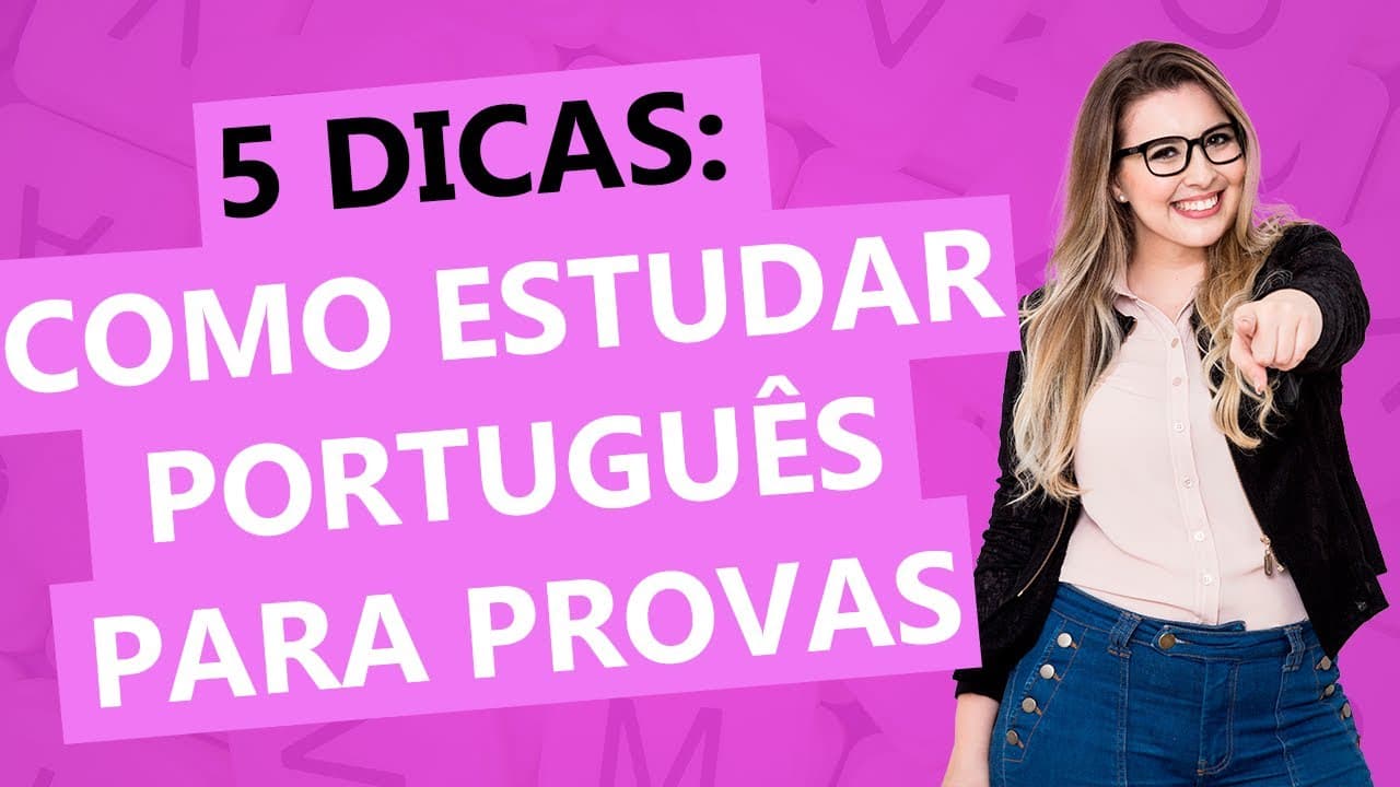 Thumbnail: COMO ESTUDAR LÍNGUA PORTUGUESA PARA PROVAS? - Profa. Pamba