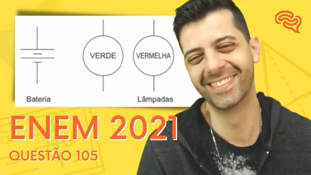 Thumbnail: ENEM 2021 - Q105 - Um garoto precisa montar um circuito que acenda três lâmpadas de cores diferentes