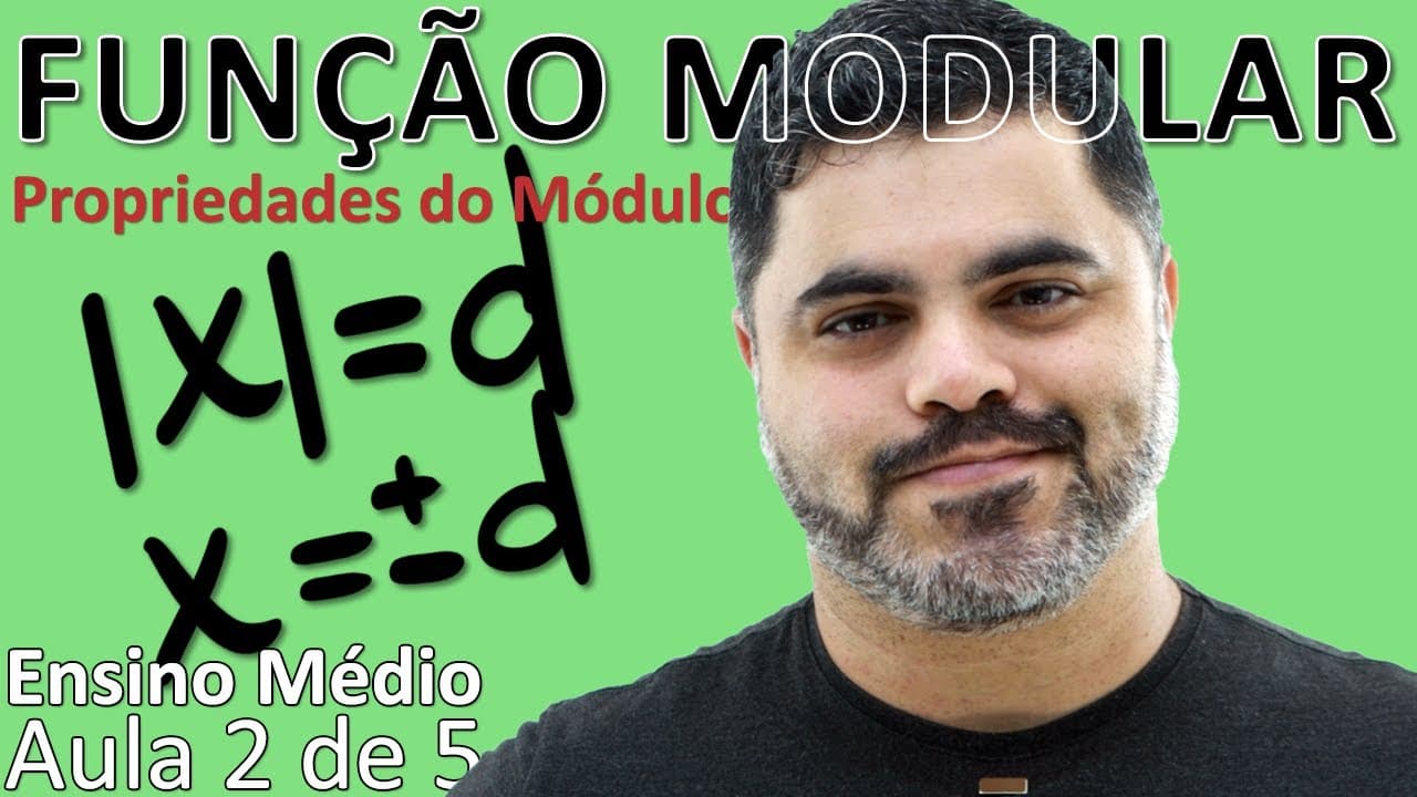 Thumbnail: 🟢 FUNÇÃO MODULAR: Propriedades do Módulo | Aula 2 de 5