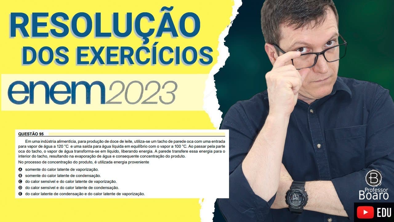 Thumbnail: ENEM 2023 - RESOLUÇÃO dos EXERCÍCIOS - (95 -  Caderno AMARELO) Em uma indústria alimentícia, para