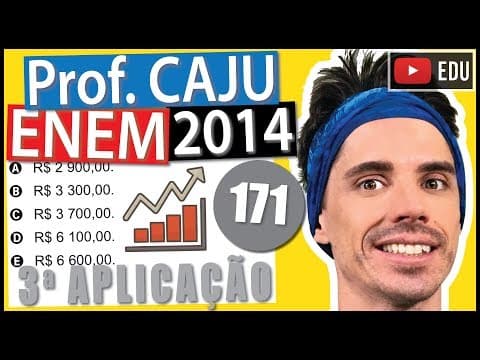 Thumbnail da aula: [ENEM 2014 3Ap] 171 📓 ÁLGEBRA Em Economia, costuma-se representar o consumo mensal C de uma família