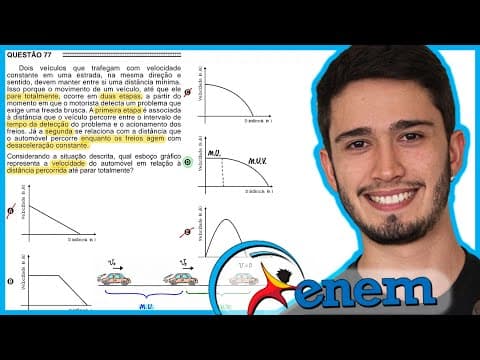 Thumbnail da aula: ENEM 2016 - Dois veículos que trafegam com velocidade constante em uma estrada, na mesma direção e s