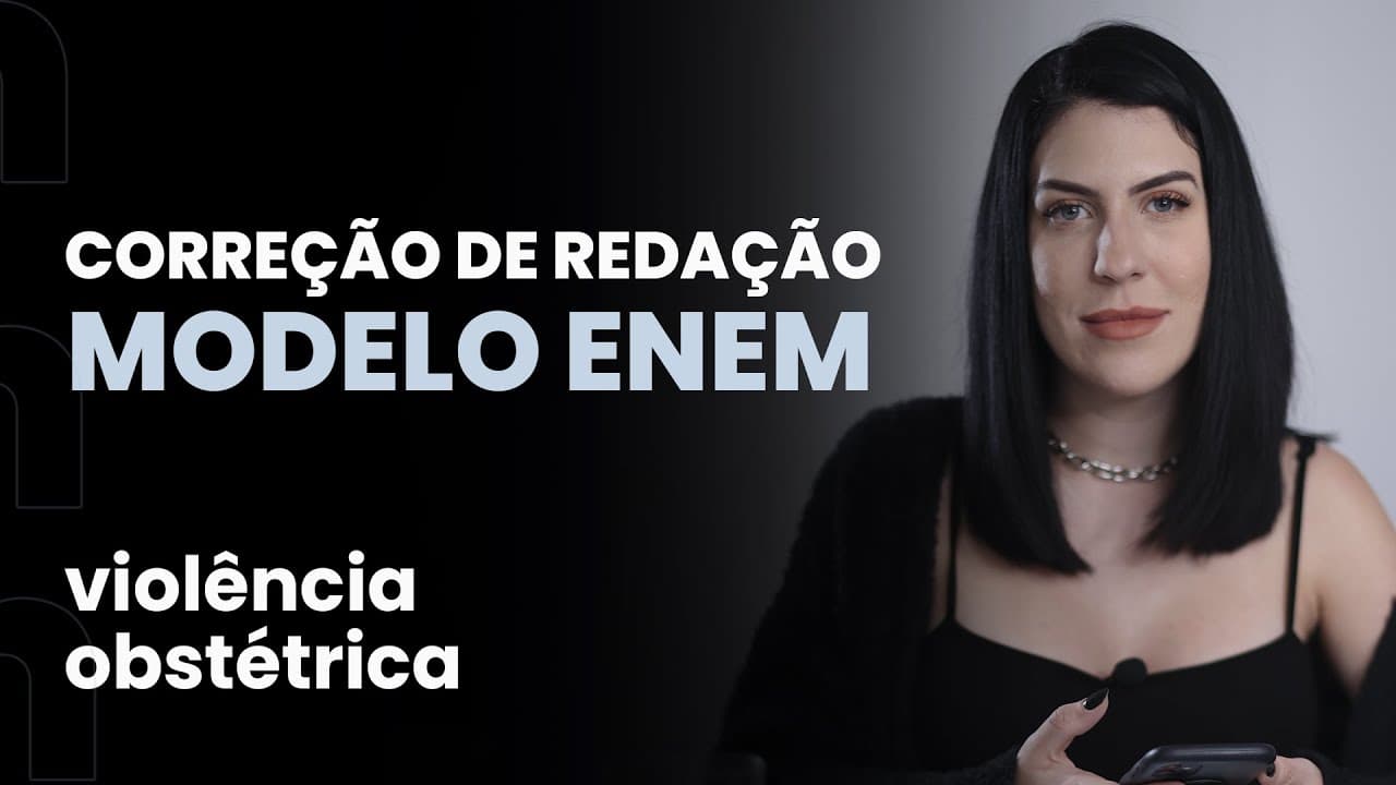 Thumbnail: Correção de redação modelo Enem: violência obstétrica | Domingão da redação