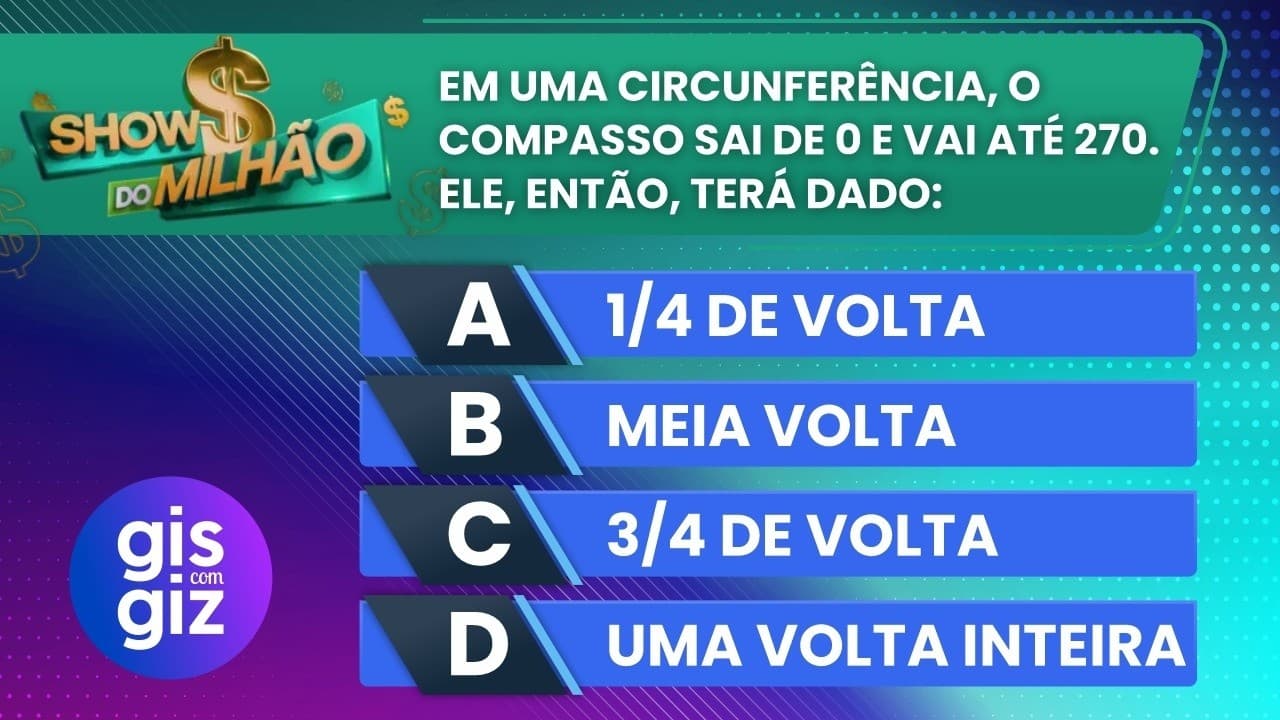 Thumbnail: 3/4  DE VOTLA OU MEIA VOLTA? NÃO ERRE MAIS!  ❌✅