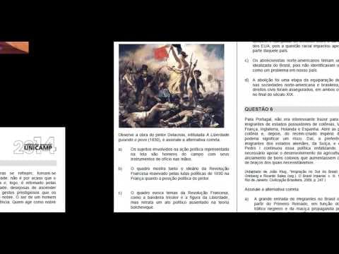 Thumbnail da aula: unicamp 2014 1 fase q1 6 história HD