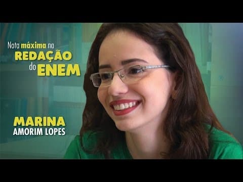 Thumbnail da aula: Marina conta sobre sua redação nota 1000 no Enem