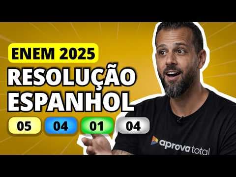Thumbnail da aula: ENEM 2025 Espanhol  – Questão 5 | Na charge, a diversidade linguística está representada pelo uso de