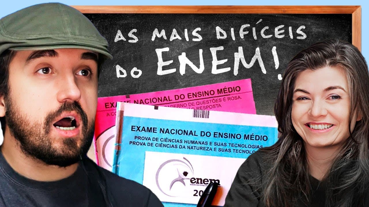 Thumbnail: RESOLVENDO as 10 questões MAIS DIFÍCEIS do ENEM 2024!