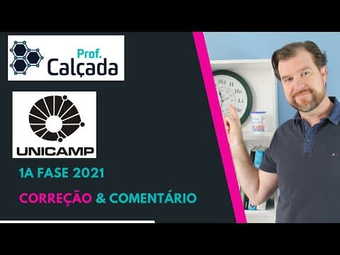 Thumbnail da aula: Correção Unicamp 1 a fase 2021