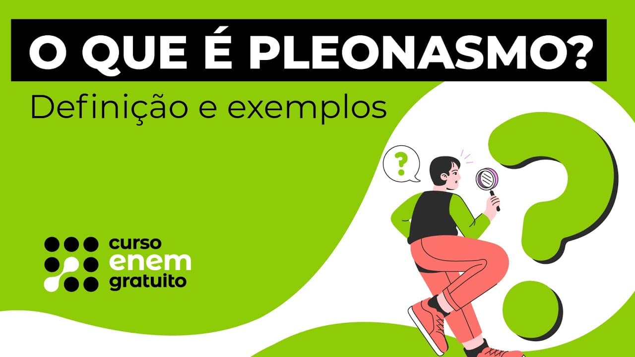 Thumbnail: O QUE É PLEONASMO? Definição e exemplos | Português para o Enem | Mercedes Prado Bonorino