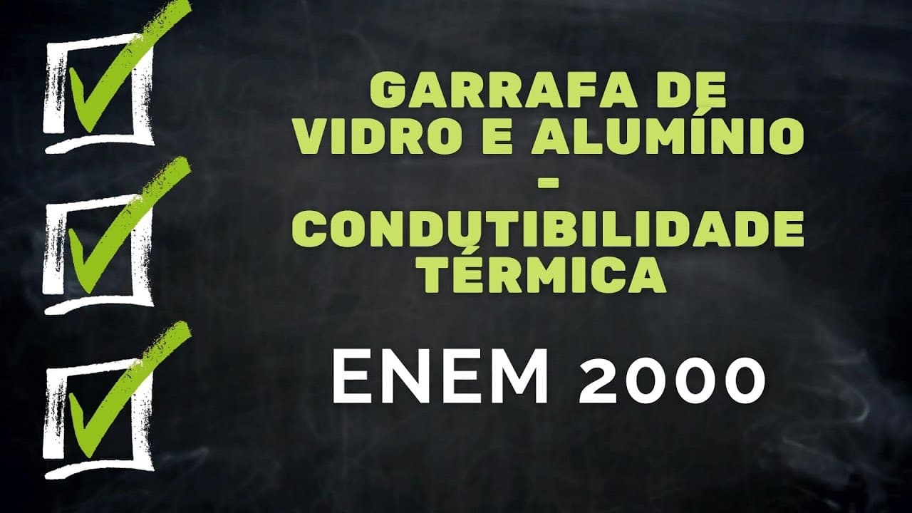 Thumbnail: ENEM 2000 - Garrafa de vidro e alumínio - Condutibilidade térmica