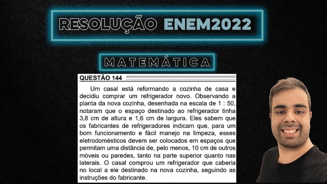 Thumbnail: ENEM 2022 Um casal está reformando a cozinha de casa e decidiu comprar um refrigerador novo.