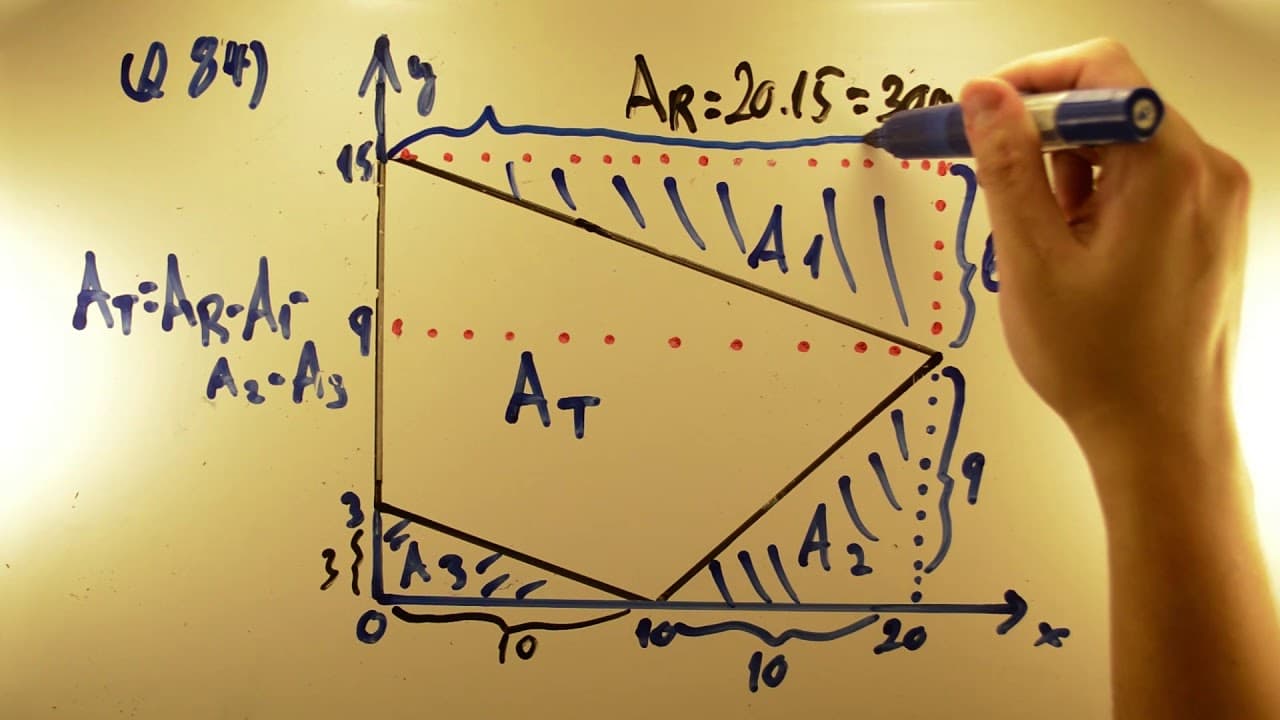 Thumbnail: UNESP 2018 - Matemática 84 - Área de Triângulos - 1ª fase - Aulas A+ Resolve