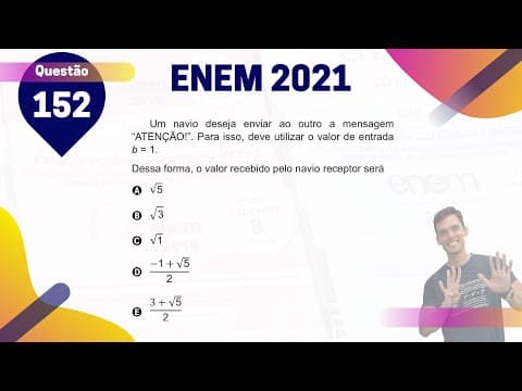 Thumbnail da aula: (Q.152 | Azul) Mensagem do NAVIO - A MAIS DIFÍCIL do ENEM 2021?