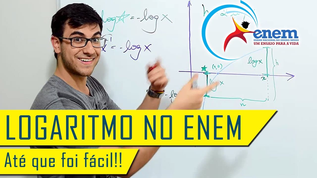 Thumbnail: A QUESTÃO MAIS DIFÍCIL DE LOGARITMO DO ENEM (Até que é fácil) || MESTRES DO ENEM