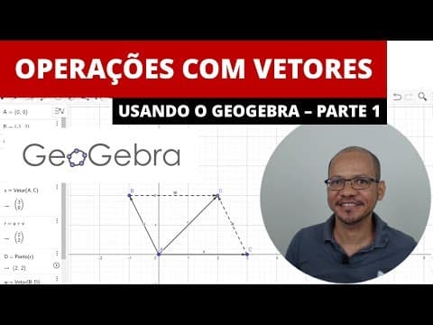 Thumbnail da aula: Aprendendo Vetores com o Geogebra: Parte 1 - Regra do Paralelogramo
