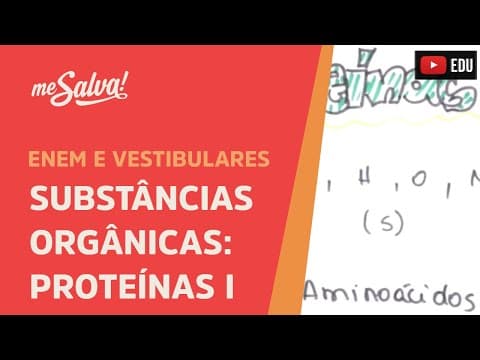 Thumbnail da aula: Me Salva! CIT08 - Citologia - Substâncias orgânicas: Proteínas I