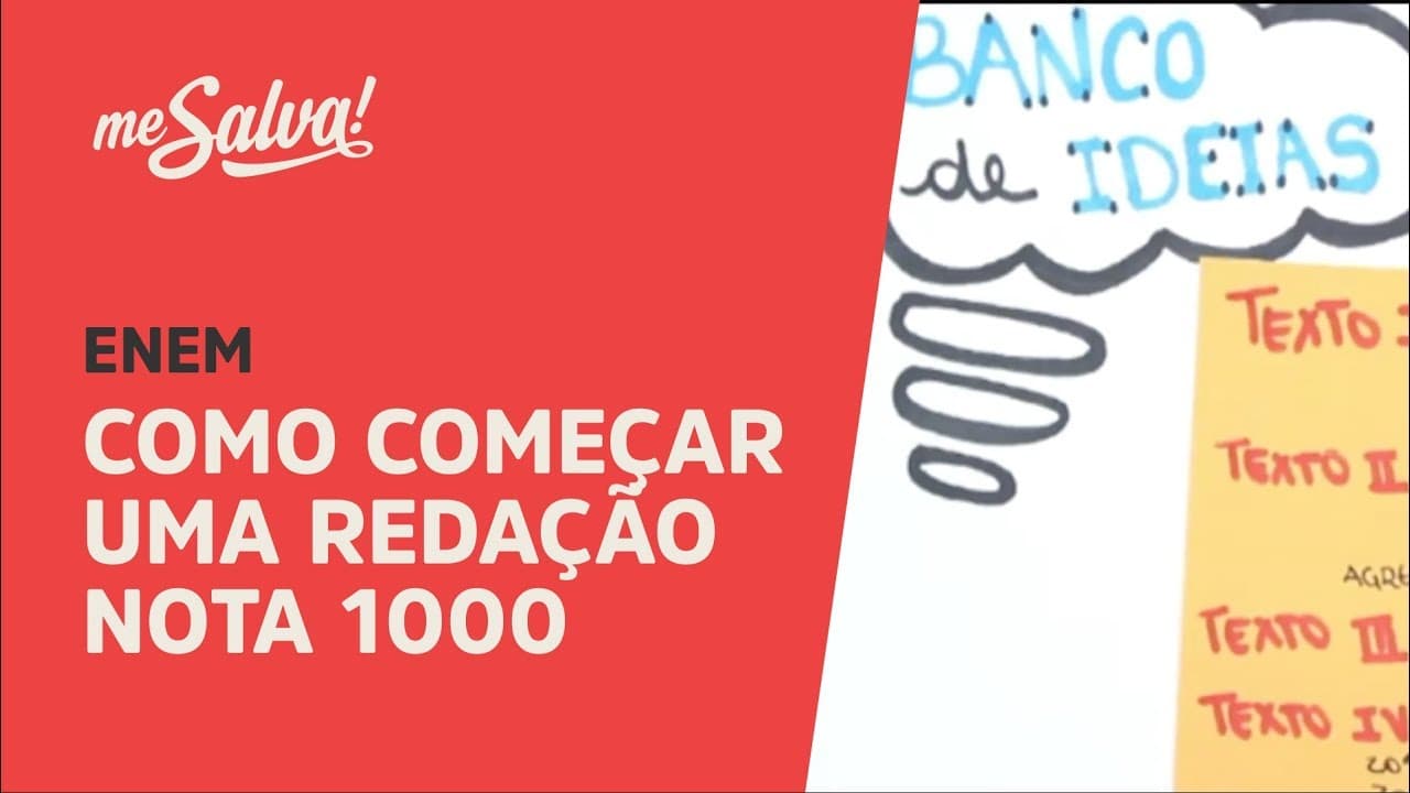Thumbnail: [AO VIVO] COMO COMEÇAR UMA REDAÇÃO NOTA 1000 NO ENEM?