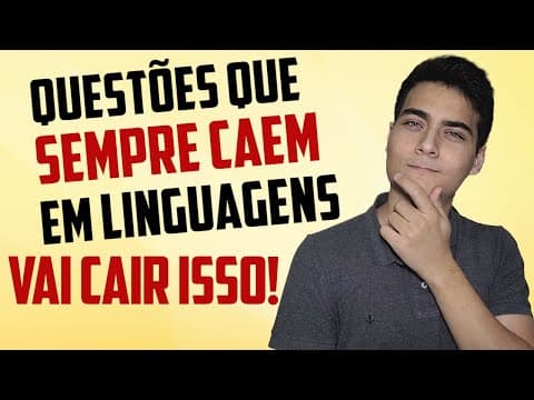 Thumbnail da aula: ESSAS QUESTÕES VÃO CAIR NA PROVA DE LINGUAGENS DO ENEM 2021