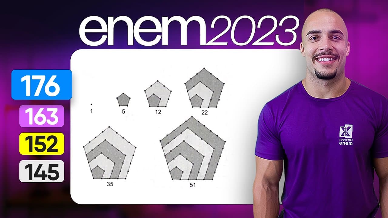 Thumbnail: Questão 176 - Caderno Azul | Progressão Aritmética | MATEMÁTICA ENEM 2023