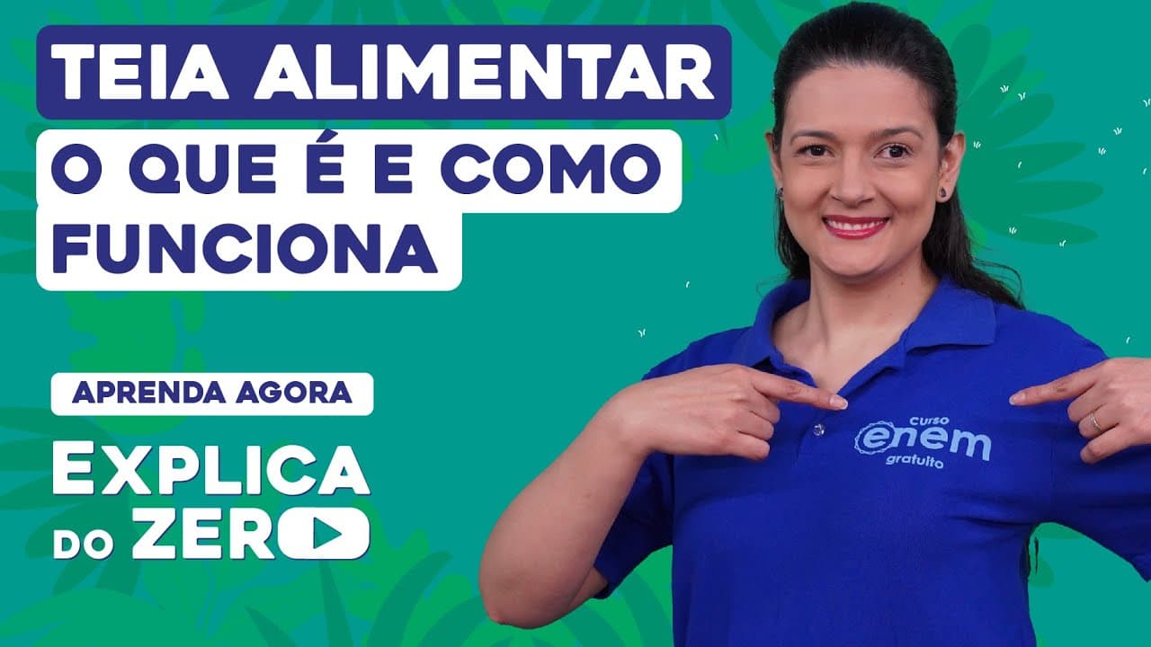 Thumbnail: TEIA ALIMENTAR: o que é e como funciona | Biologia | Explica do Zero | Profa. Cláudia Souza Aguiar