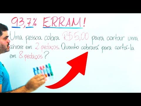 Thumbnail da aula: 93,7% ERRAM esse PROBLEMA DE REGRA DE TRÊS SIMPLES (ou seria Regra de Três Composta?) Você Consegue?