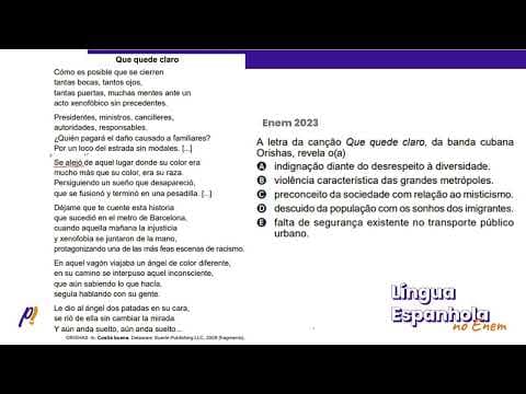 Thumbnail da aula: ENEM 2023 - Conectores DIscursivos | A letra da canção Que quede claro, da banda cubana Orishas...