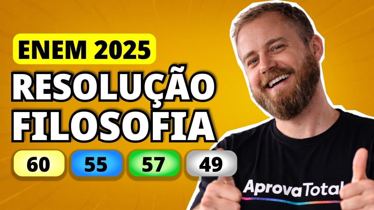 Thumbnail: ENEM 2025 FILOSOFIA – Questão 60 | A “invenção” dessa nova anatomia política não deve ser entendida