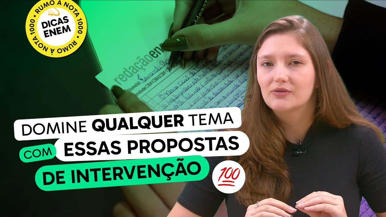 Thumbnail: Propostas de Intervenção INFALÍVEIS para QUALQUER TEMA no Enem 2024