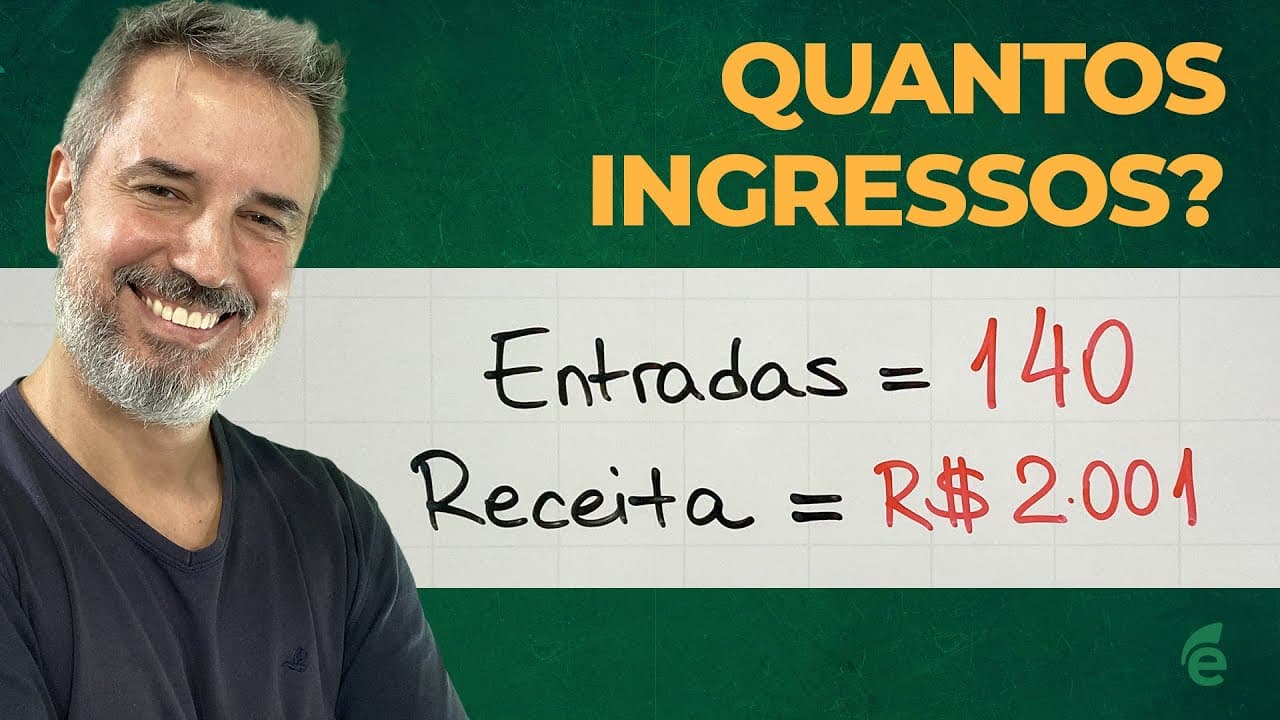 Thumbnail: Desafio matemático: quantas entradas inteiras foram vendidas? [Horizontal]