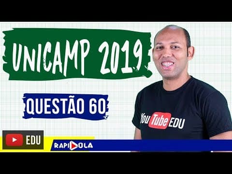 Thumbnail da aula: UNICAMP 2019 | MATEMÁTICA Q60 - MÉDIA ARITMÉTICA SIMPLES