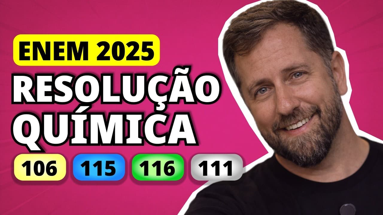 Thumbnail: ENEM 2025 QUÍMICA – Questão 106 | Em uma aula prática de química orgânica, um professor identificou