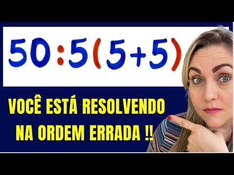 Thumbnail da aula: 😱QUAL A ORDEM CERTA PARA RESOLVER EXPRESSÃO ? Matemática básica todo dia.📚🚀😱