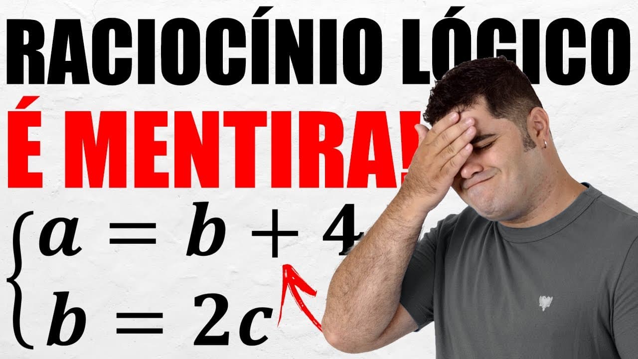 Thumbnail: 🤯 Questão de RACIOCÍNIO LÓGICO com Problema das Idades e um MENTIROSO 🤥 Você Consegue Desbugar?