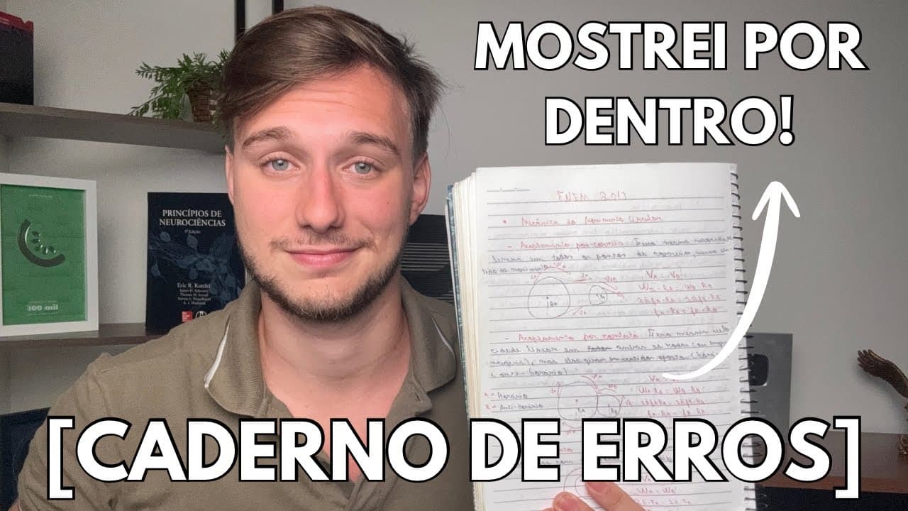 Thumbnail: Caderno de Erros ENEM: Guia Completo (aprenda na prática!)