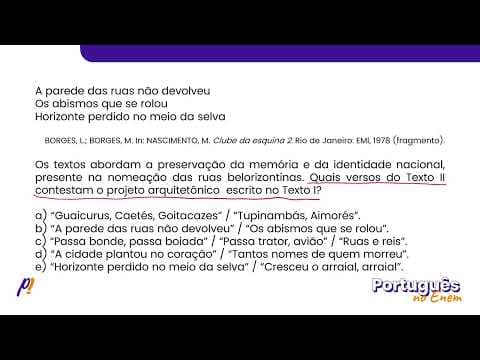Thumbnail da aula: ENEM DIGITAL 2020 - INTERPRETAÇÃO E INFERÊNCIA DE TEXTOS | Os textos abordam a preservação da me...
