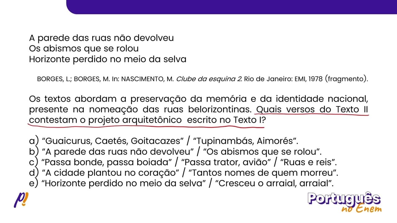 Thumbnail: ENEM DIGITAL 2020 - INTERPRETAÇÃO E INFERÊNCIA DE TEXTOS | Os textos abordam a preservação da me...