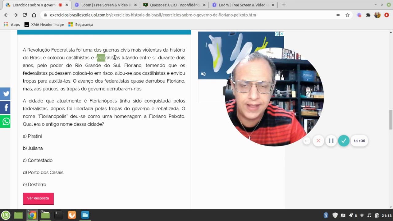 Thumbnail: [Uerj 2021] Resolução de Questões de História