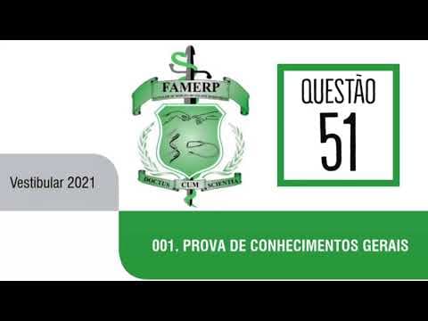 Thumbnail da aula: Famerp 2021 | Primeiro Dia | Questão 51 | Química