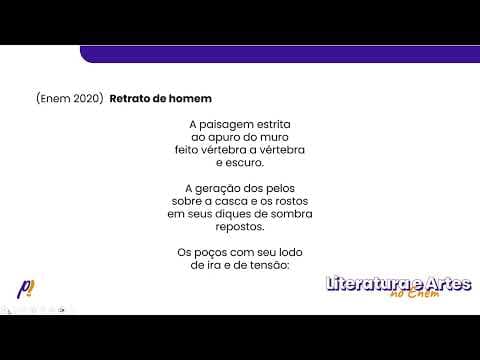 Thumbnail da aula: ENEM 2020 - Teoria Literária | Retrato de homem A paisagem estrita ao apuro do muro...